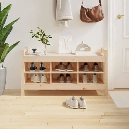Flurbank aus massivem Kiefernholz, 110 x 40 x 60 cm von vidaXL, Bänke für Hallen und Lager - Ref: Foro24-821789, Preis: 95,86...