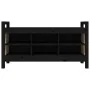 Flurbank aus massivem schwarzem Kiefernholz, 110 x 40 x 60 cm von vidaXL, Bänke für Hallen und Lager - Ref: Foro24-821793, Pr...