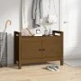Banco de recibidor madera maciza de pino marrón miel 80x40x60cm de vidaXL, Bancos para recibidores y almacenamiento - Ref: Fo...