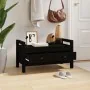 Solid black pine wood entryway bench 80x40x43 cm by vidaXL, Benches for halls and storage - Ref: Foro24-821788, Price: 96,33 ...