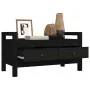 Solid black pine wood entryway bench 80x40x43 cm by vidaXL, Benches for halls and storage - Ref: Foro24-821788, Price: 96,33 ...