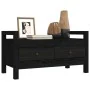 Solid black pine wood entryway bench 80x40x43 cm by vidaXL, Benches for halls and storage - Ref: Foro24-821788, Price: 96,33 ...