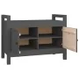 Massivholz Kiefer Flurbank grau 80x40x60 cm von vidaXL, Bänke für Hallen und Lager - Ref: Foro24-821781, Preis: 107,10 €, Rab...