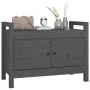 Massivholz Kiefer Flurbank grau 80x40x60 cm von vidaXL, Bänke für Hallen und Lager - Ref: Foro24-821781, Preis: 107,10 €, Rab...