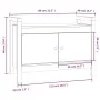 Massivholz Kiefer Flurbank grau 80x40x60 cm von vidaXL, Bänke für Hallen und Lager - Ref: Foro24-821781, Preis: 107,10 €, Rab...