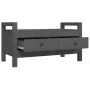 Hall bench solid gray pine wood 80x40x43 cm by vidaXL, Benches for halls and storage - Ref: Foro24-821786, Price: 89,70 €, Di...