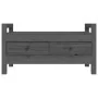 Hall bench solid gray pine wood 80x40x43 cm by vidaXL, Benches for halls and storage - Ref: Foro24-821786, Price: 89,70 €, Di...