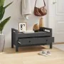 Hall bench solid gray pine wood 80x40x43 cm by vidaXL, Benches for halls and storage - Ref: Foro24-821786, Price: 89,70 €, Di...