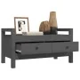 Hall bench solid gray pine wood 80x40x43 cm by vidaXL, Benches for halls and storage - Ref: Foro24-821786, Price: 89,70 €, Di...