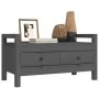 Hall bench solid gray pine wood 80x40x43 cm by vidaXL, Benches for halls and storage - Ref: Foro24-821786, Price: 89,70 €, Di...