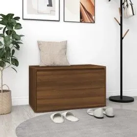 Flurbank aus braunem Eichensperrholz, 80 x 40 x 45 cm von vidaXL, Bänke für Hallen und Lager - Ref: Foro24-816049, Preis: 80,...