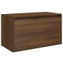 Brown oak plywood hallway bench 80x40x45 cm by vidaXL, Benches for halls and storage - Ref: Foro24-816049, Price: 80,13 €, Di...
