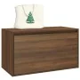 Brown oak plywood hallway bench 80x40x45 cm by vidaXL, Benches for halls and storage - Ref: Foro24-816049, Price: 80,13 €, Di...