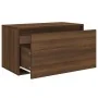 Brown oak plywood hallway bench 80x40x45 cm by vidaXL, Benches for halls and storage - Ref: Foro24-816049, Price: 80,13 €, Di...