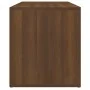 Brown oak plywood hallway bench 80x40x45 cm by vidaXL, Benches for halls and storage - Ref: Foro24-816049, Price: 80,13 €, Di...