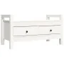 Hall bench solid white pine wood 80x40x43 cm by vidaXL, Benches for halls and storage - Ref: Foro24-821785, Price: 79,74 €, D...