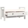 Hall bench solid white pine wood 80x40x43 cm by vidaXL, Benches for halls and storage - Ref: Foro24-821785, Price: 79,74 €, D...