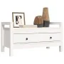 Hall bench solid white pine wood 80x40x43 cm by vidaXL, Benches for halls and storage - Ref: Foro24-821785, Price: 79,74 €, D...
