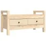 Solid pine wood hall bench 80x40x43 cm by vidaXL, Benches for halls and storage - Ref: Foro24-821784, Price: 66,22 €, Discoun...