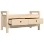 Solid pine wood hall bench 80x40x43 cm by vidaXL, Benches for halls and storage - Ref: Foro24-821784, Price: 66,22 €, Discoun...