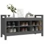 Hall bench solid gray pine wood 110x40x60 cm by vidaXL, Benches for halls and storage - Ref: Foro24-821791, Price: 146,28 €, ...