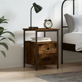 Engineered wood smoked oak bedside table 34x35.5x50cm by vidaXL, Nightstands - Ref: Foro24-826017, Price: 44,00 €, Discount: %