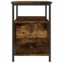 Nachttisch aus geräucherter Eichenholz-Engineering 34x35,5x50cm von vidaXL, Nachttische - Ref: Foro24-826017, Preis: 44,00 €,...