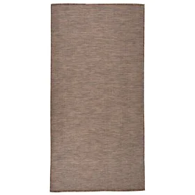 Brauner flachgewebter Outdoor-Teppich 100x200 cm von vidaXL, Teppiche - Ref: Foro24-340787, Preis: 40,63 €, Rabatt: %