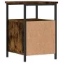 Nachttisch aus geräucherter Eichenholz-Engineering 34x35,5x50cm von vidaXL, Nachttische - Ref: Foro24-826017, Preis: 44,00 €,...