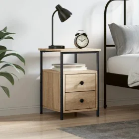Engineered wood nightstand in Sonoma oak, measuring 34x35.5x50 cm. by vidaXL, Nightstands - Ref: Foro24-826015, Price: 52,14 ...