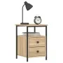 Engineered wood nightstand in Sonoma oak, measuring 34x35.5x50 cm. by vidaXL, Nightstands - Ref: Foro24-826015, Price: 47,50 ...