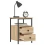 Engineered wood nightstand in Sonoma oak, measuring 34x35.5x50 cm. by vidaXL, Nightstands - Ref: Foro24-826015, Price: 47,50 ...
