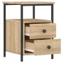Engineered wood nightstand in Sonoma oak, measuring 34x35.5x50 cm. by vidaXL, Nightstands - Ref: Foro24-826015, Price: 47,50 ...