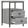 Sonoma gray engineered wood bedside table 34x35.5x50 cm by vidaXL, Nightstands - Ref: Foro24-826019, Price: 47,53 €, Discount: %