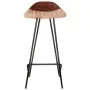 Kitchen stools 2 units brown genuine leather by vidaXL, Kitchen stools - Ref: Foro24-320645, Price: 145,64 €, Discount: %