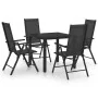 5-piece black aluminum garden dining set by vidaXL, Garden sets - Ref: Foro24-3070649, Price: 362,27 €, Discount: %