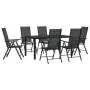 7-teiliges Garten-Essset aus schwarzem Aluminium von vidaXL, Gartensets - Ref: Foro24-3200603, Preis: 503,26 €, Rabatt: %