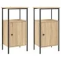 Bedside tables 2 units engineered wood Sonoma oak 41x31x80 cm by vidaXL, Nightstands - Ref: Foro24-825926, Price: 69,41 €, Di...