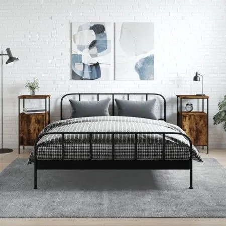 Nachttische 2 Stück, Holzwerkstoff, geräucherte Eiche, 41 x 31 x 80 cm von vidaXL, Nachttische - Ref: Foro24-825928, Preis: 5...
