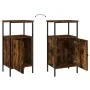 Nachttische 2 Stück, Holzwerkstoff, geräucherte Eiche, 41 x 31 x 80 cm von vidaXL, Nachttische - Ref: Foro24-825928, Preis: 5...