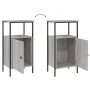 Bedside tables 2 units engineered wood gray Sonoma 41x31x80cm by vidaXL, Nightstands - Ref: Foro24-825930, Price: 71,09 €, Di...