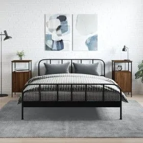 Nachttische 2 Stück Ingenieurholz braune Eiche 41x31x80 cm von vidaXL, Nachttische - Ref: Foro24-825932, Preis: 67,65 €, Raba...