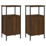 Bedside tables 2 units engineered wood brown oak 41x31x80 cm by vidaXL, Nightstands - Ref: Foro24-825932, Price: 67,65 €, Dis...