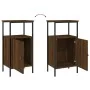 Bedside tables 2 units engineered wood brown oak 41x31x80 cm by vidaXL, Nightstands - Ref: Foro24-825932, Price: 67,65 €, Dis...