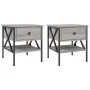 Bedside table 2 pcs Sonoma gray engineered wood 40x42x45 cm by vidaXL, Nightstands - Ref: Foro24-825960, Price: 78,18 €, Disc...
