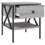 Mesita de noche 2 uds madera ingeniería gris Sonoma 40x42x45 cm de vidaXL, Mesitas de noche - Ref: Foro24-825960, Precio: 78,...