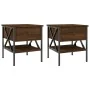 Mesitas noche 2 uds madera ingeniería marrón roble 40x42x45 cm de vidaXL, Mesitas de noche - Ref: Foro24-825962, Precio: 78,1...