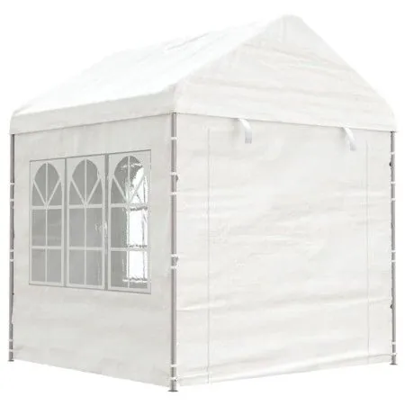 Pavillon mit weißem Polyethylendach 2,28 x 2,23 x 2,69 m von vidaXL, Zelte und Pavillons - Ref: Foro24-362629, Preis: 164,94 ...