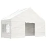 Gazebo with white polyethylene roof 5.88x2.23x3.75 m by vidaXL, Tents and gazebos - Ref: Foro24-362633, Price: 260,91 €, Disc...