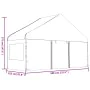 Gazebo with white polyethylene roof 5.88x2.23x3.75 m by vidaXL, Tents and gazebos - Ref: Foro24-362633, Price: 260,91 €, Disc...